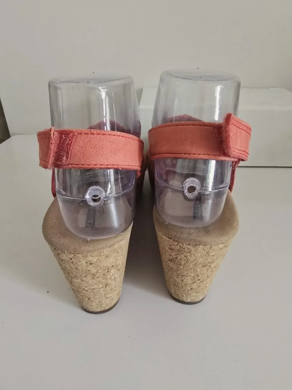 Clarks Annadel Bari Platform Wedge Sandals Pink Leather Shoes 7.5 Y2K 90s Womens